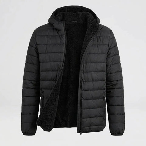 Campera Hombre Con Corderito Inflada Invierno Capucha - Njt - Image 1