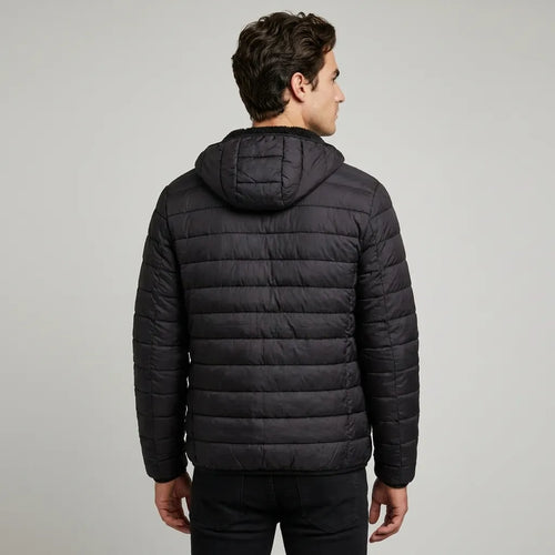 Imagem 3 de 8 de Campera Hombre Con Corderito Inflada Invierno Capucha - Njt