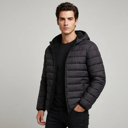 Imagem 7 de 8 de Campera Hombre Con Corderito Inflada Invierno Capucha - Njt