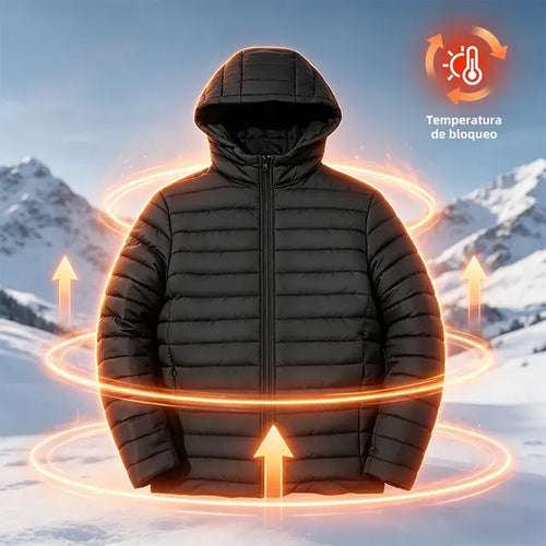 Imagem 3 de 9 de Campera De Abrigo Hombre Invierno Liviana Con Capucha S-3xl