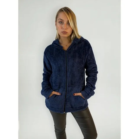Campera Mujer Corderito Bifas Tapado Buzo Moda Dama - Image 1