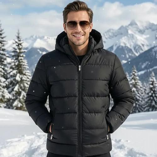Imagem 1 de 8 de Campera Inflada Hombre Con Capucha - Abrigadas Invierno 19