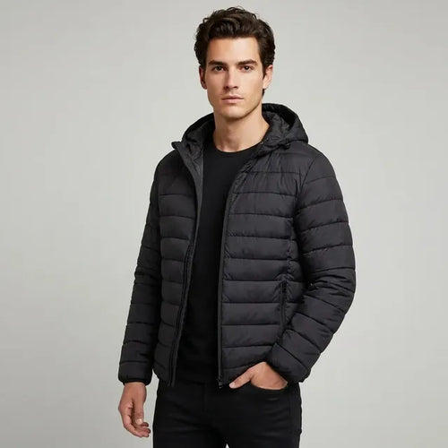 Imagem 6 de 8 de Campera Invierno Con Capucha Inflada Abrigo Hombre - Njt