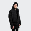 Campera Parka Hombre Negra Impermeable Importada Capucha - Image 1