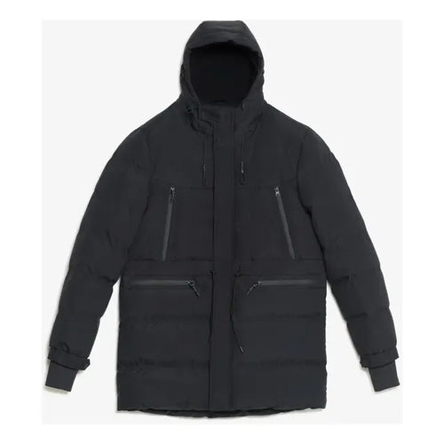 Imagem 8 de 8 de Campera Parka Hombre Negra Impermeable Importada Capucha