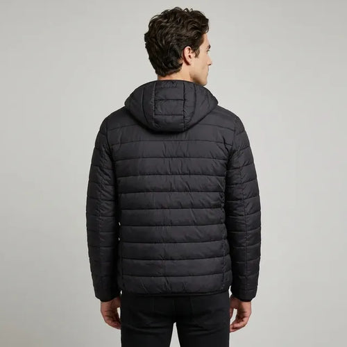 Imagem 3 de 8 de Campera Invierno Con Capucha Inflada Abrigo Hombre - Njt