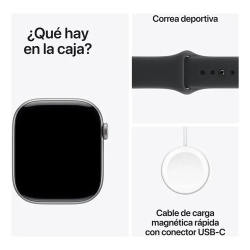Imagem 8 de 8 de Apple Watch Series 11 GPS • Caja de aluminio gris espacial de 46 mm • Correa deportiva negra