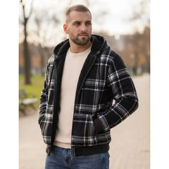Campera Con Piel Peluche A Cuadros Escocesa
