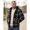 Campera Con Piel Peluche A Cuadros Escocesa - Image 1