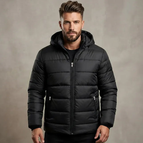 Imagem 7 de 8 de Campera Inflada Hombre Con Capucha - Abrigadas Invierno 19