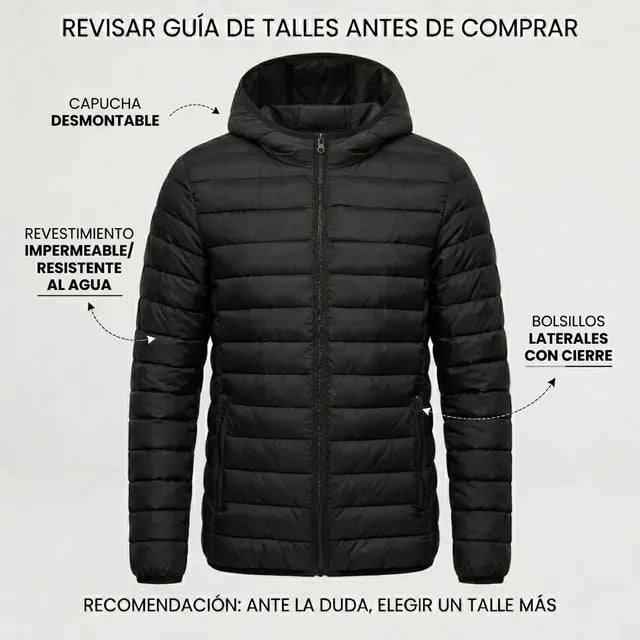 Campera Invierno Con Capucha Inflada Abrigo Hombre - Njt - Image 5