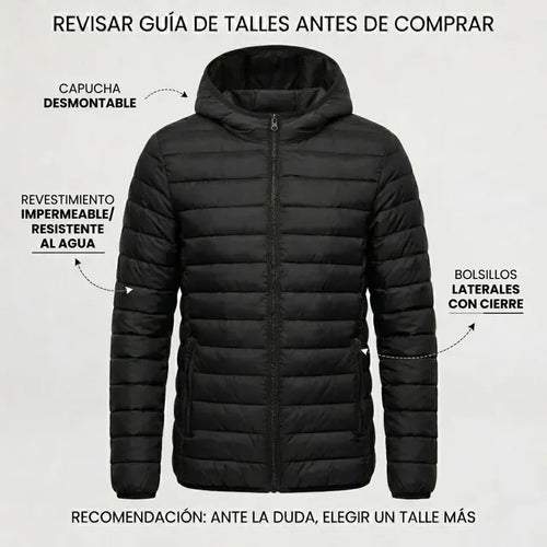 Imagem 5 de 8 de Campera Invierno Con Capucha Inflada Abrigo Hombre - Njt