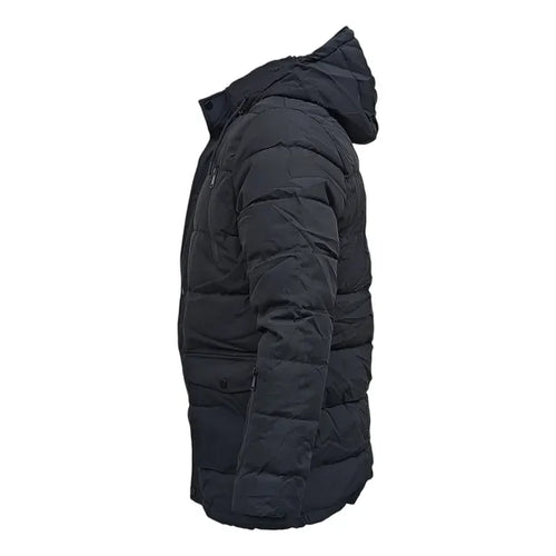 Imagem 5 de 7 de Camperón Puffer Hombre Con Piel Capucha Desmontables