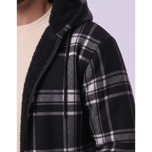 Imagem 7 de 8 de Campera Con Piel Peluche A Cuadros Escocesa
