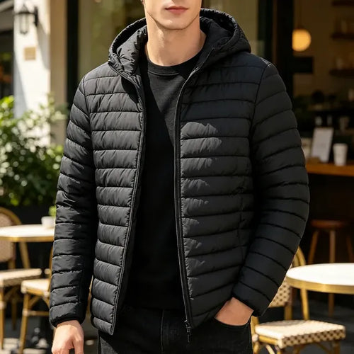 Imagem 8 de 9 de Campera De Abrigo Hombre Invierno Liviana Con Capucha S-3xl
