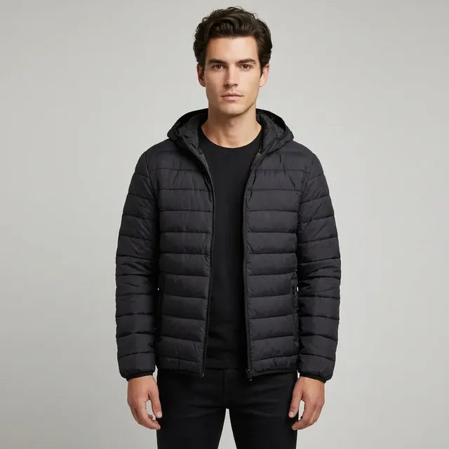 Campera Invierno Con Capucha Inflada Abrigo Hombre - Njt - Image 2