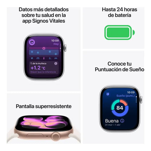 Imagem 3 de 8 de Apple Watch Series 11 GPS • Caja de aluminio gris espacial de 46 mm • Correa deportiva negra