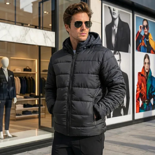 Campera Inflada Hombre Con Capucha - Abrigadas Invierno 19 - Image 2
