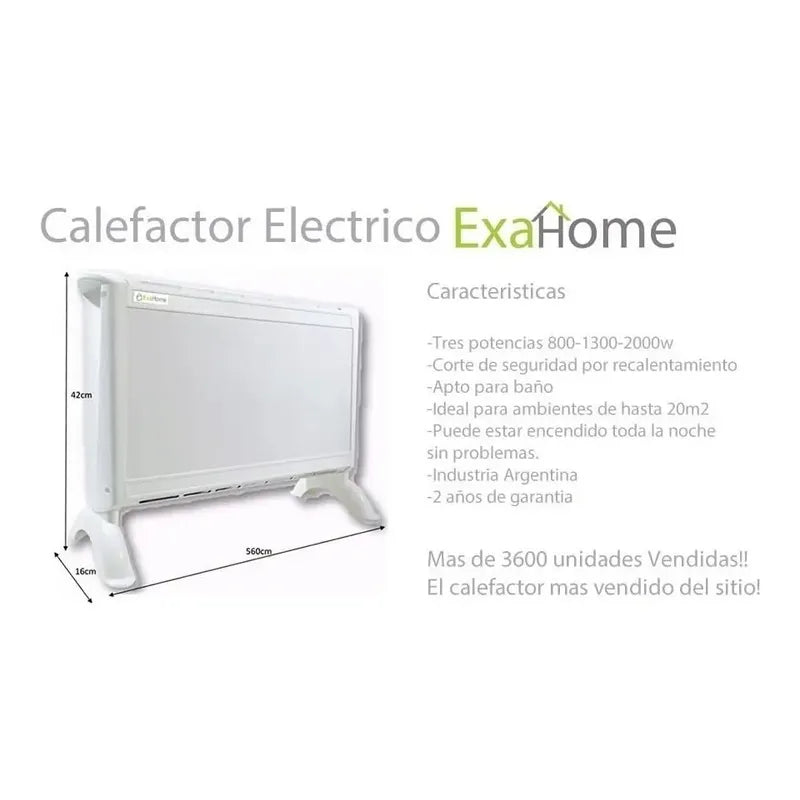 Combo 2 Calefactor + Caloventor Electrico Estufa Exahome - Image 4