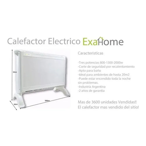 Imagem 4 de 7 de Combo 2 Calefactor + Caloventor Electrico Estufa Exahome