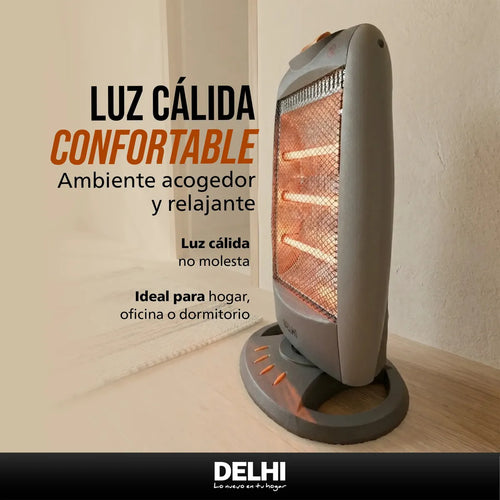 Imagem 2 de 10 de Estufa Halogena Giratoria 400w/1200w Corte Por Caida Gris