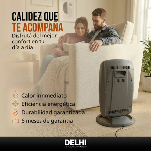 Imagem 5 de 10 de Estufa Halogena Giratoria 400w/1200w Corte Por Caida Gris