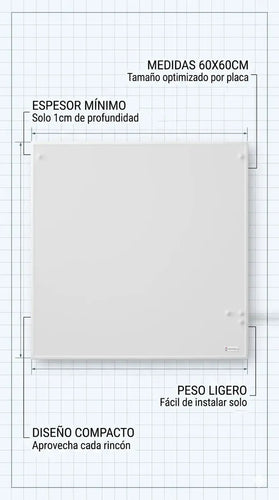 Imagem 4 de 7 de Panel Calefactor Electrico Estufa Bajo Consumo Minimalista