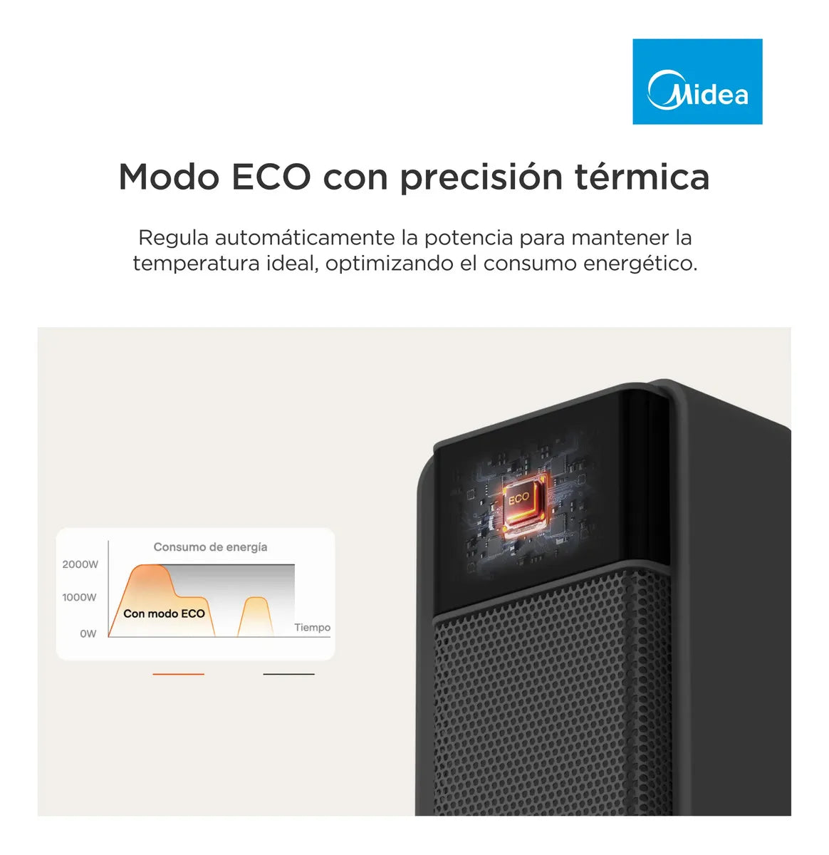 Calefactor Torre Midea Tch-2kw-ar1 Color Negro - Image 10