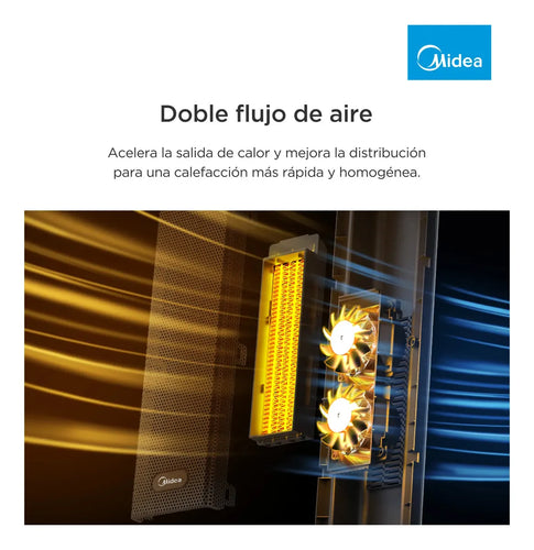 Imagem 4 de 10 de Calefactor Torre Midea Tch-2kw-ar1 Color Negro