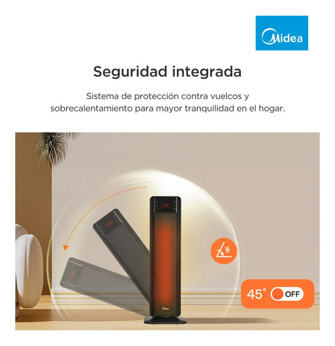 Imagem 8 de 10 de Calefactor Torre Midea Tch-2kw-ar1 Color Negro