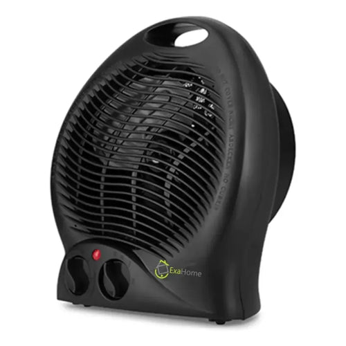 Imagem 1 de 6 de Caloventor Exahome Unico Con Termostato 2 Años De Color Negro