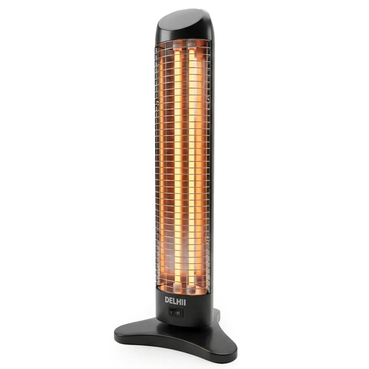 Estufa Eléctrica Vertical De Cuarzo Delhi 2 Velas 1200w negro - Image 1